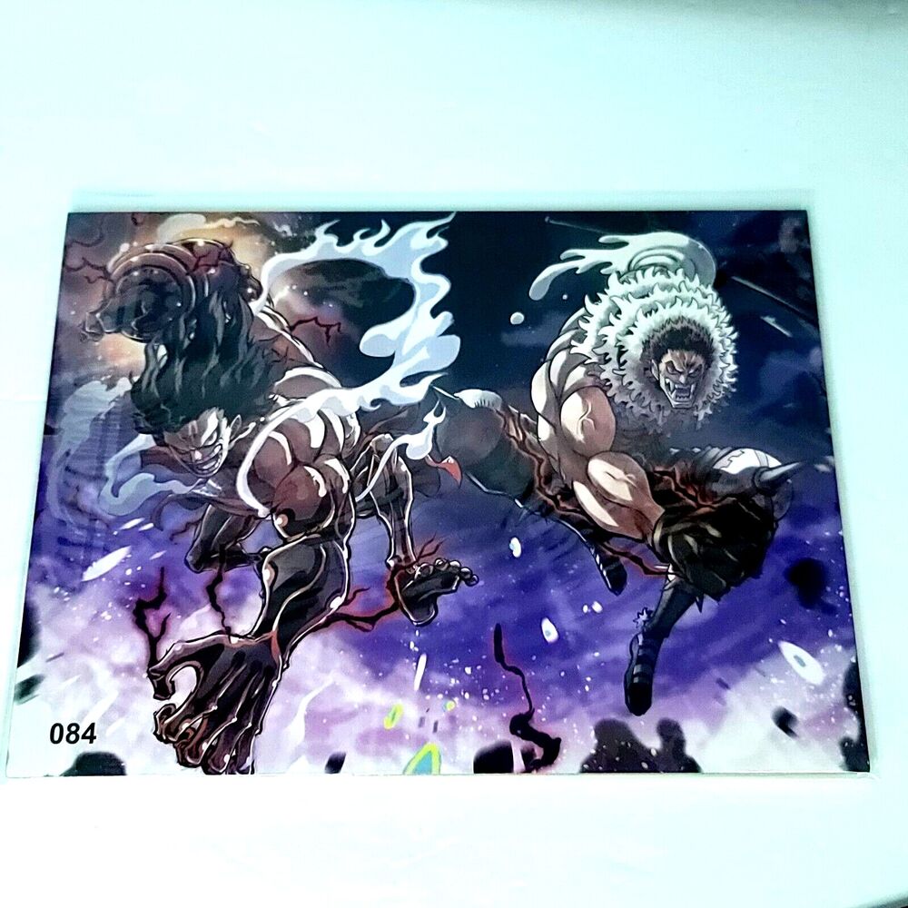 Luffy Vs Katakuri #084 One Piece Double-sided Art Size A4 8" x 11" Waifu Card